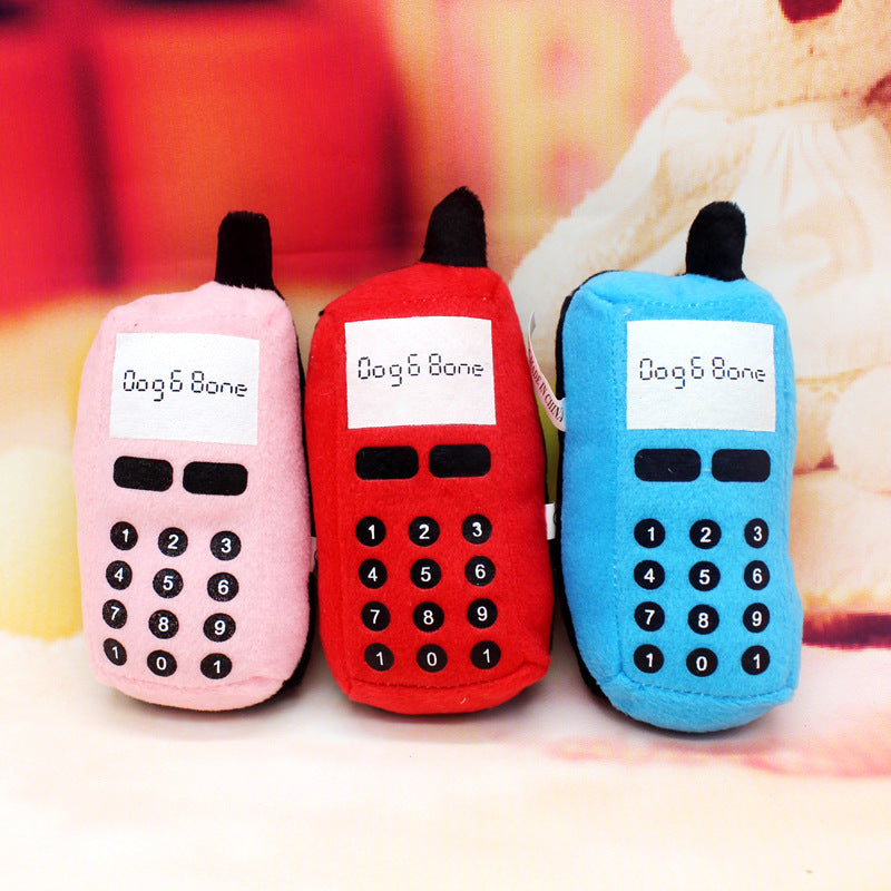 Peluche téléphone sonore pour chien