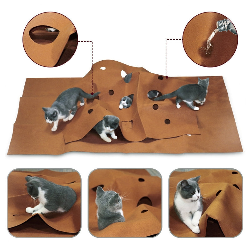 Tapis d'activité pliable pour chat