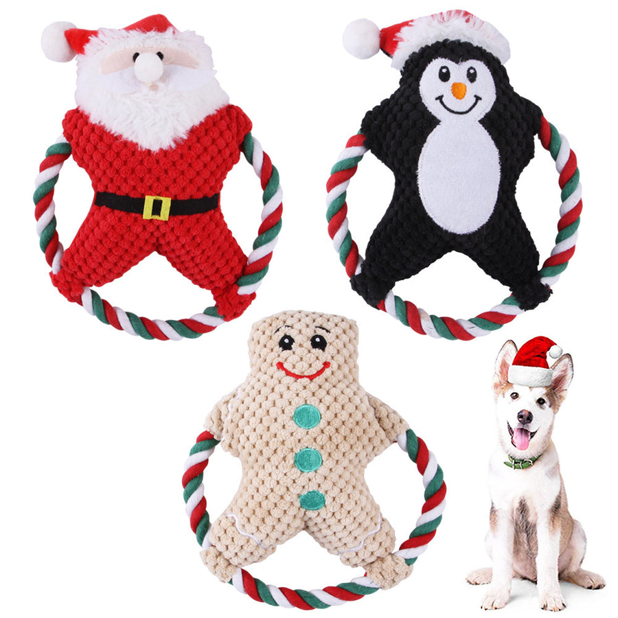 Peluche de Noël à mâcher pour animaux
