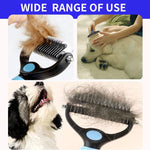 PawBrush Pro — brosse anti-poils morts chien chat, poignée ergonomique antidérapante